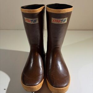 XTRATUF Brown Rubber Boots size 5
